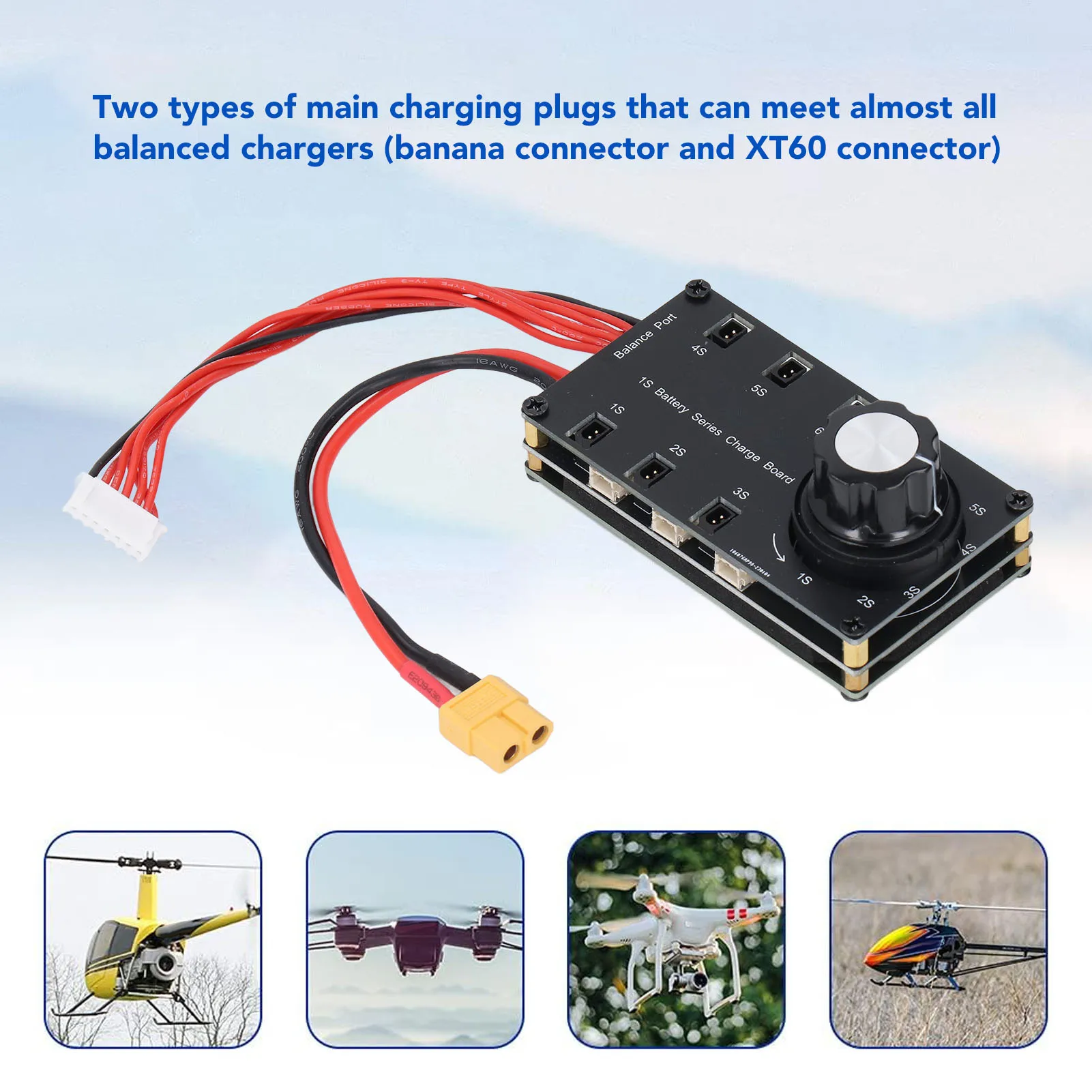Battery Series Charging Board 1S Series Charging Board 6 Channel  Battery Series  Board Support PH2.0 A30 Plug