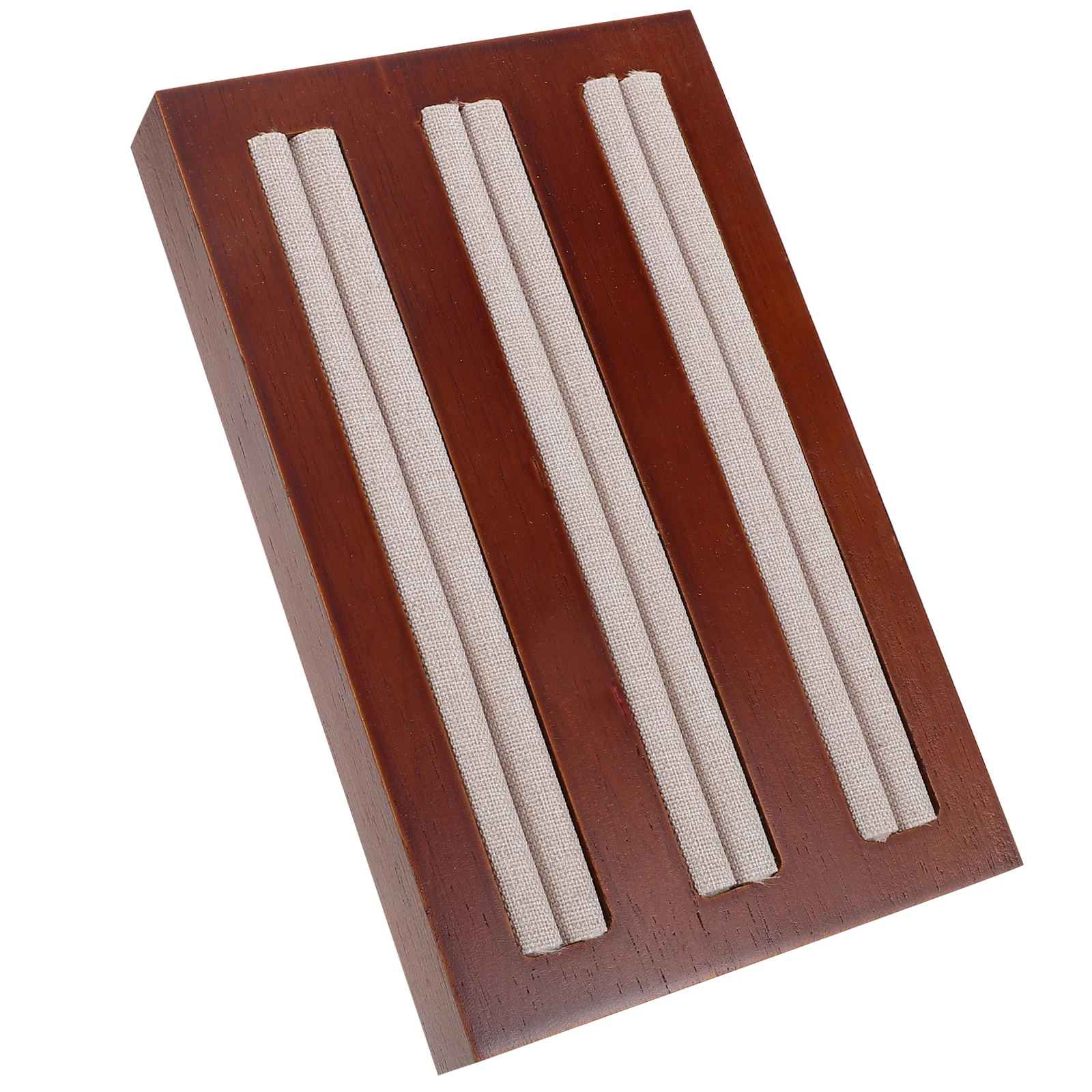 

Heart Shaped Tray Wooden Ring Earring Organizer Brown Desk Accessories Travel Case Storage Display Wooden Jewelry Box