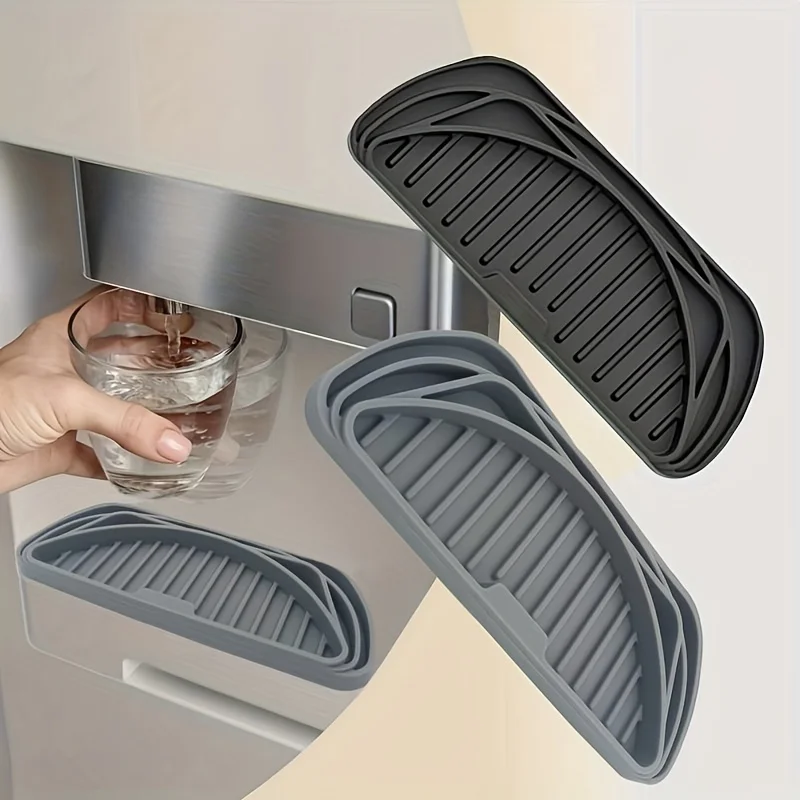 Silicone Refrigerator Drip Tray Reusable Kitchen Fridge Mat Anti Splash Overflow Drainage Catcher for Water Spills