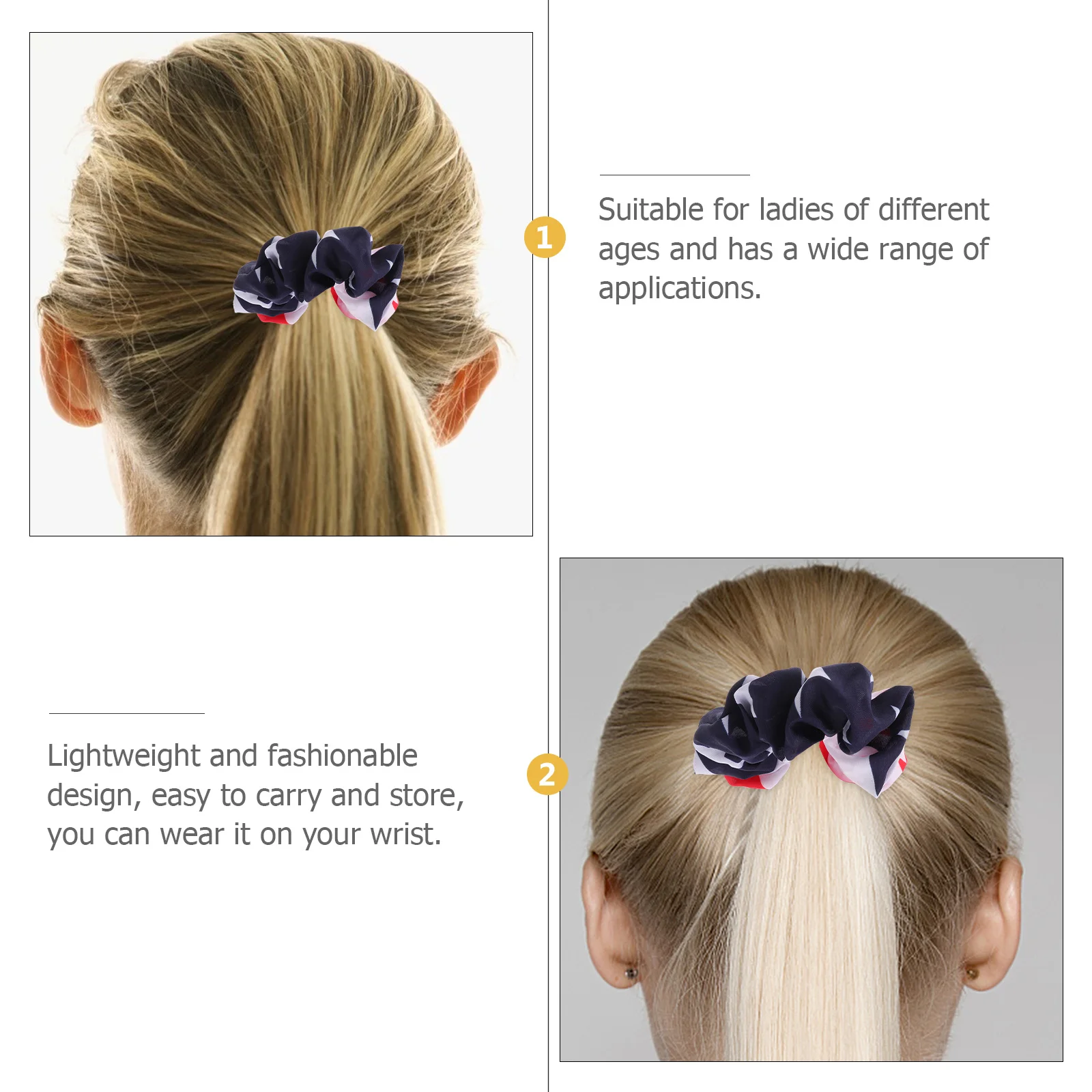 

3Pcs National Flag Hair Bands Flexible Stretch Usa Uk Pattern Festival Flag Ropes Girl Elastic Bands Comfortable Headbands