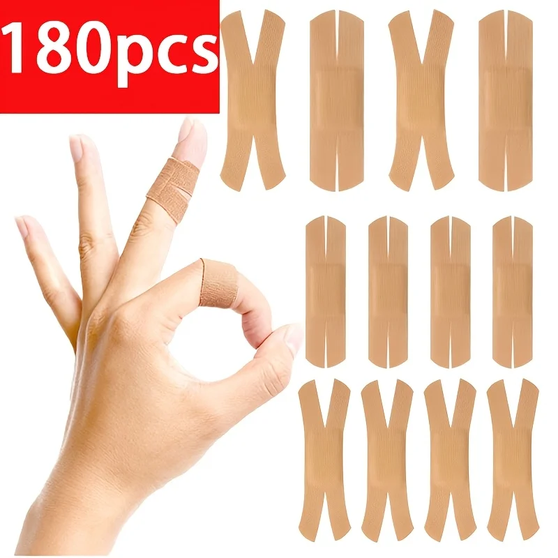 Paquet de 180 bandages pour doigts en forme de X |   Convient à diverses articulations du corps, fabriqué en tissu non tissé doux.