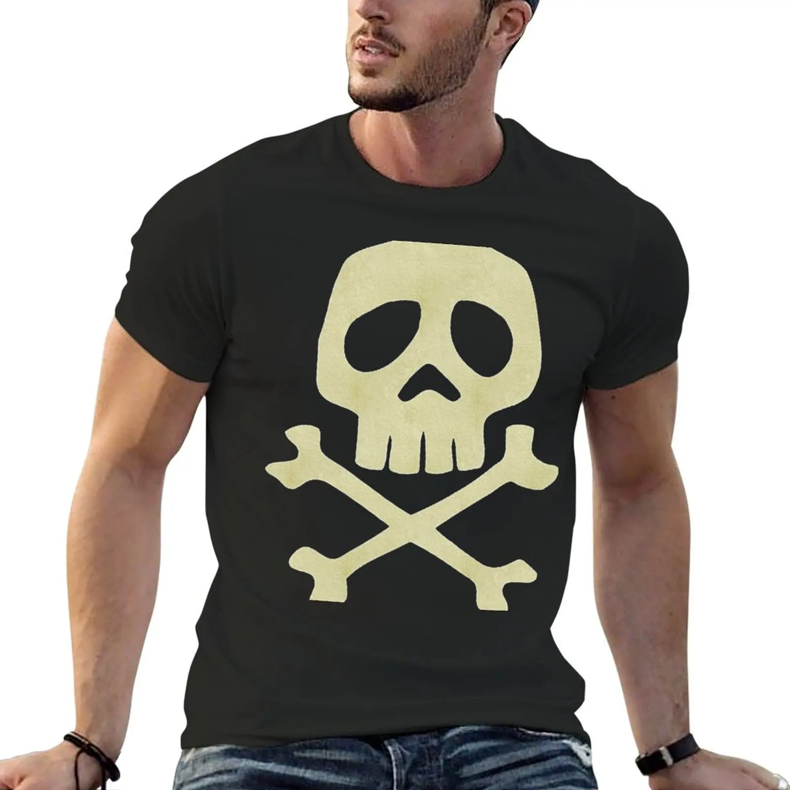 

Danzig Style Harlock Skull Crossbones / Jolly Roger T-Shirt sweat blacks graphic t shirts slim fit t shirts for men