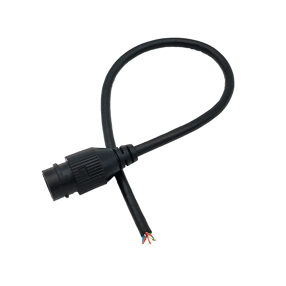 30CM RJ45 Waterproof cable 8P8C Connector for security surveillance cameras Black 8core cable for Webcam