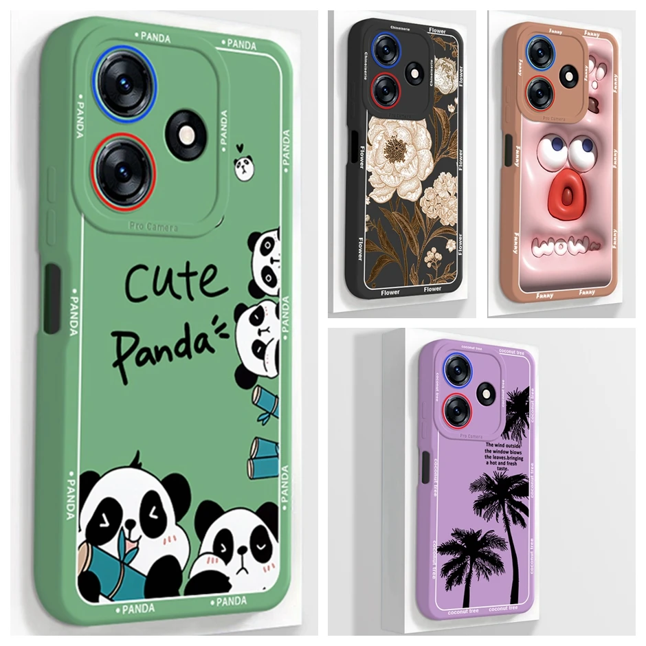 For Tecno Spark 10 Spark10 Case KI5q Soft Silicone Cute Panda Design Phone Cover for Spark 10C 10C Spark10C Cases KI5k Funda Bag