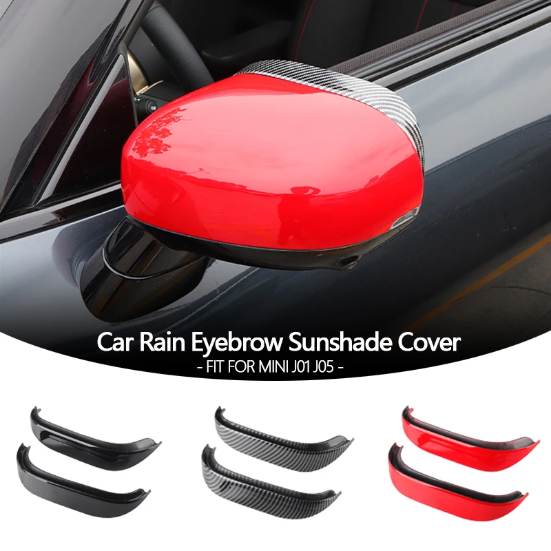 

Car Rain Eyebrow Sunshade Cover For Mini Cooper J01 EV For J05 Aceman 2024 2025 Rearview Mirror Protector Auto Accessories