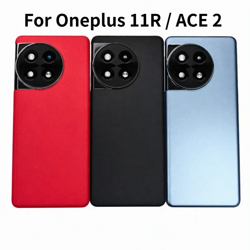 For Oneplus 11R / ACE 2 5G CPH2487 Back Glass Cover Hard Battery Cover Rear Door Housing Case Replacement Part With lenses