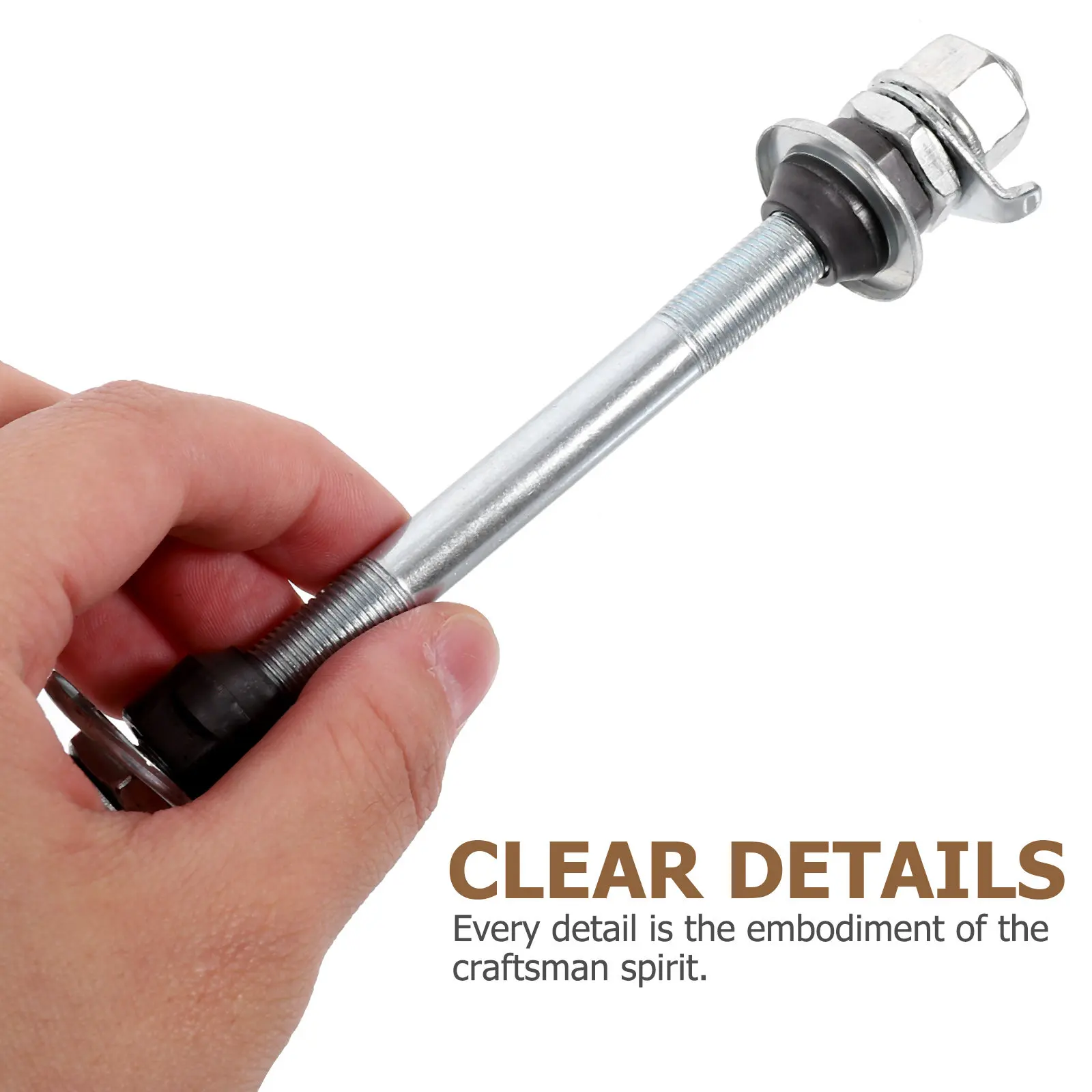 

2Pcs Bicycle Axle Set Front Rear Quick Release Steel Axle for Road Bike High Strength Lightweight Bike Repair Accessories