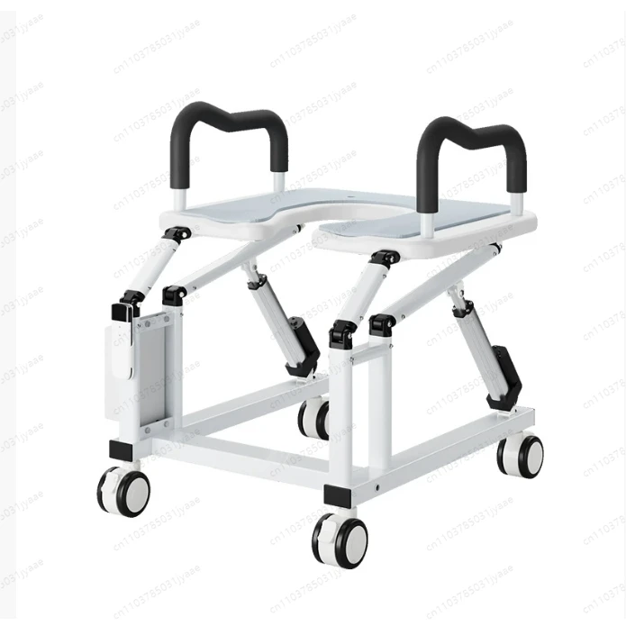 Electric Lift Commode Chair for Elderly, Home Smart Toilet Riser for Pregnant & Patients, Assist Handle & Armrest Stand