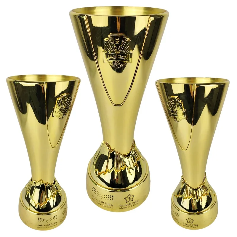 High Quality Gold Big Trophy NBA Basketball Football Soccer Sports Events Award Souvenir Gift For Sport Champions Leagues Cups