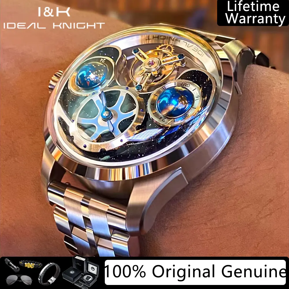 IDEAL KNIGHT 6808 Man True Tourbillon Automatic Watch Limited-edition Top Luxury Skeleton Flywheel Mechanical Watch Lowest Price