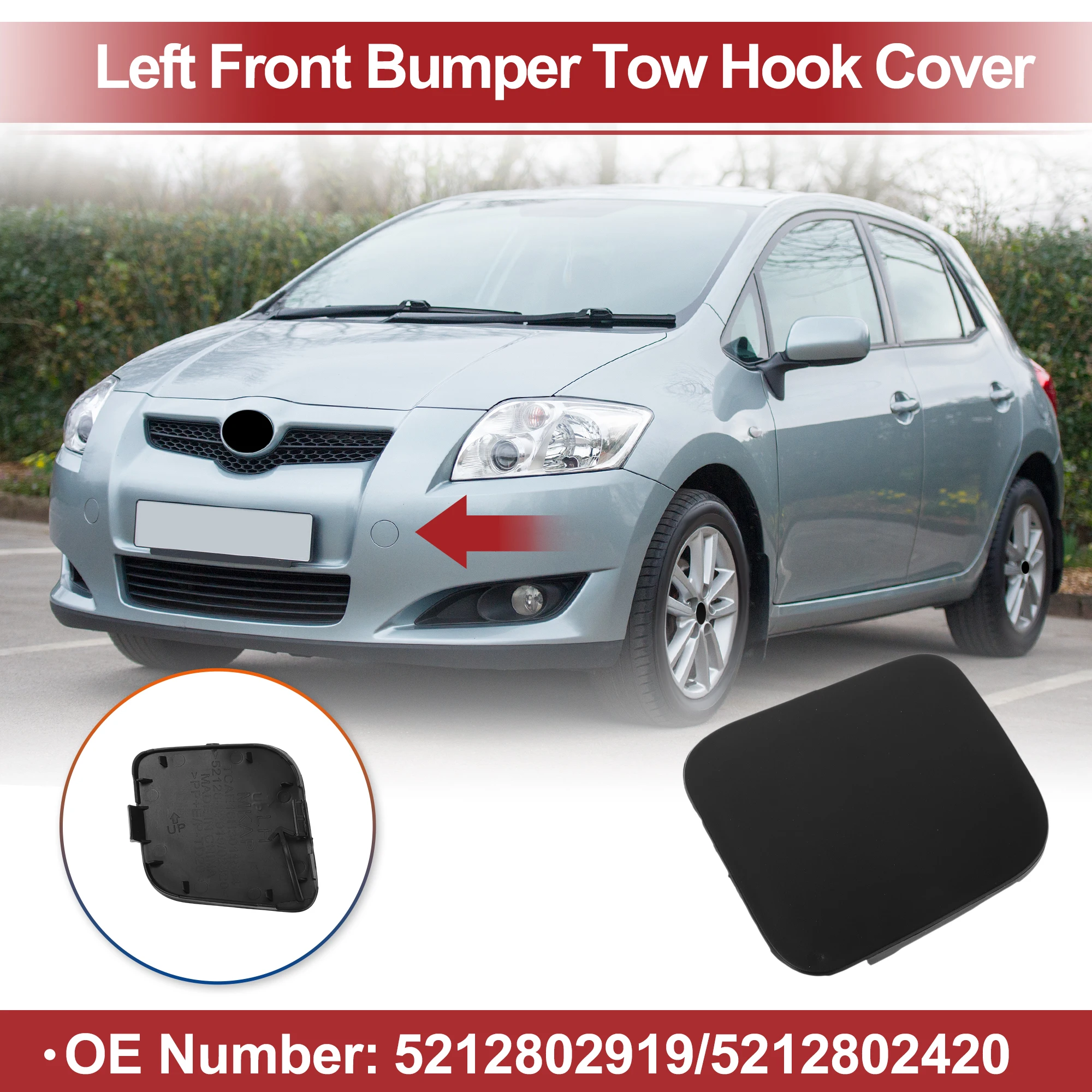 

UXCELL левая передняя крышка фаркопа автомобиля для Toyota Auris 2016-2018 No 5212802919