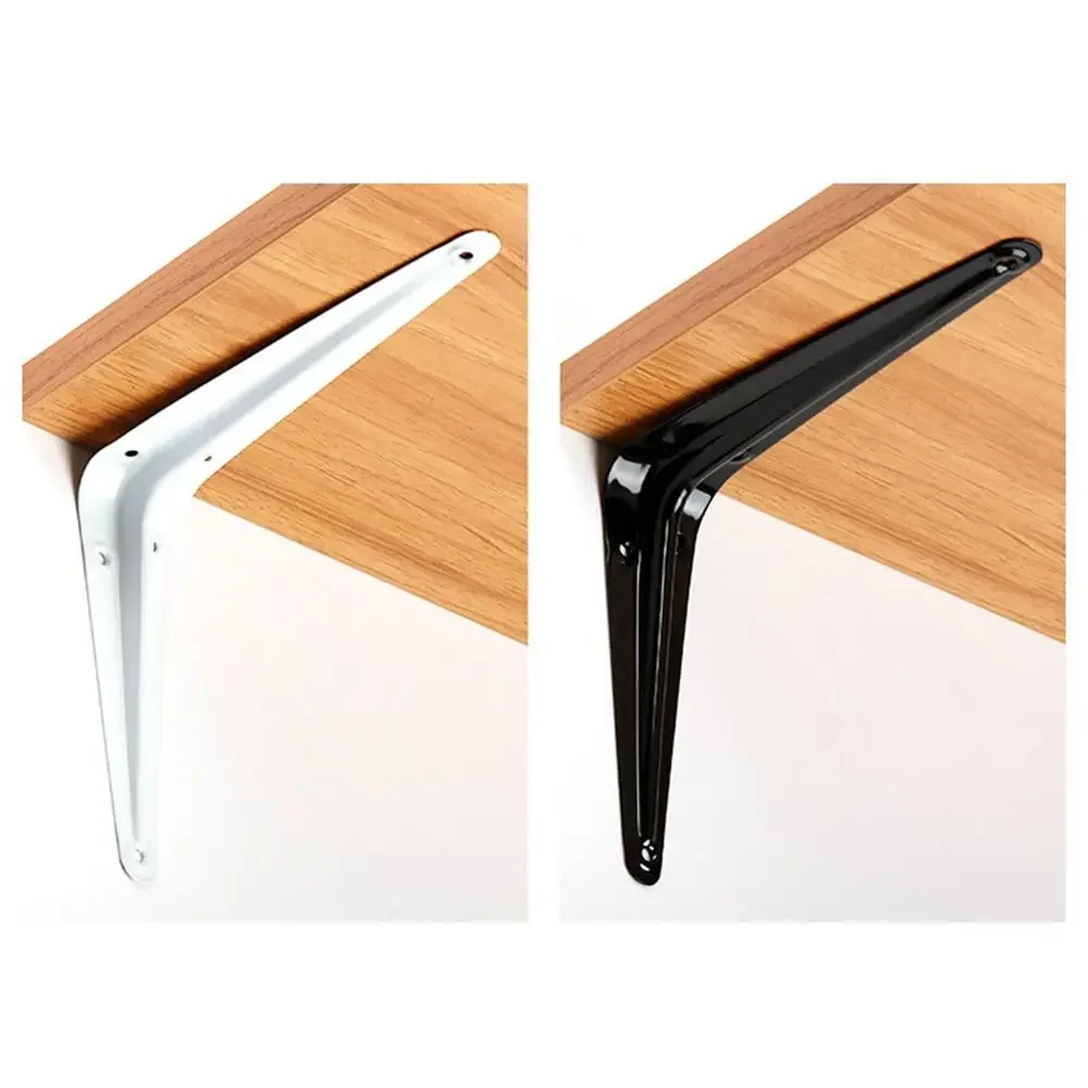 1Pcs New 4-14inch Triangular Bracket Support Wall Mount Hanging Black White Mounting Bracket Fixed Metal Shelf Corner Brace