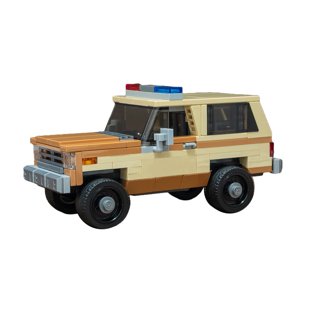 MOC Kit di costruzione di veicoli di avventura vintage, modello di auto SUV classico della polizia Hawkins 4x4 per adulti Regalo e esposizione fai-da-te perfetti