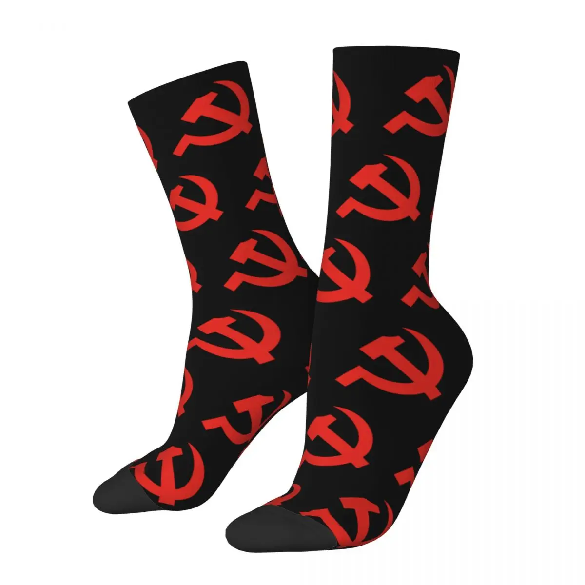 Calcetines con logotipo de la bandera comunista, accesorios para Unisex, medias absorbentes de sudor, primavera, otoño e invierno, regalo de cumpleaños