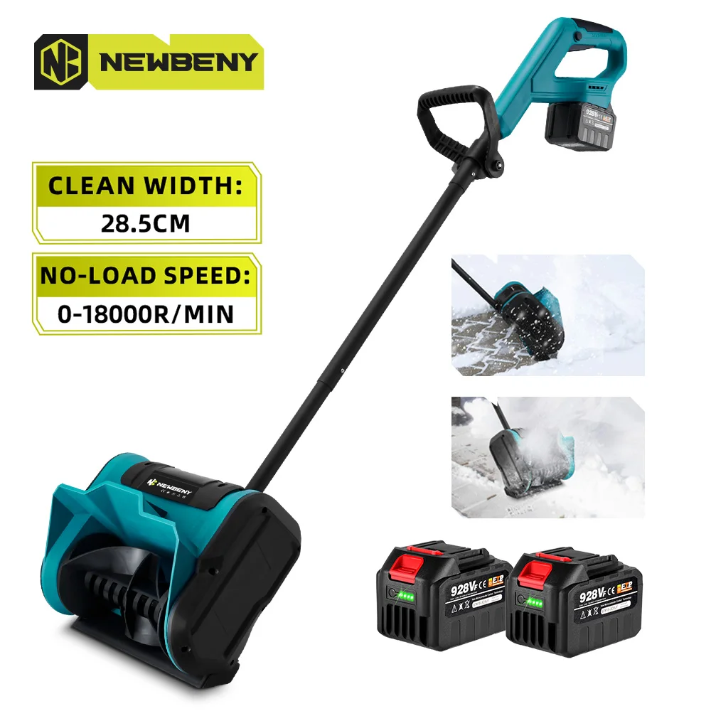 NEWBENY Electric Snowplow Foldable Cordless Efficient Snow Sweeper Snow Shovel Clean Street Courtyard For Makita 18V-21V Battery