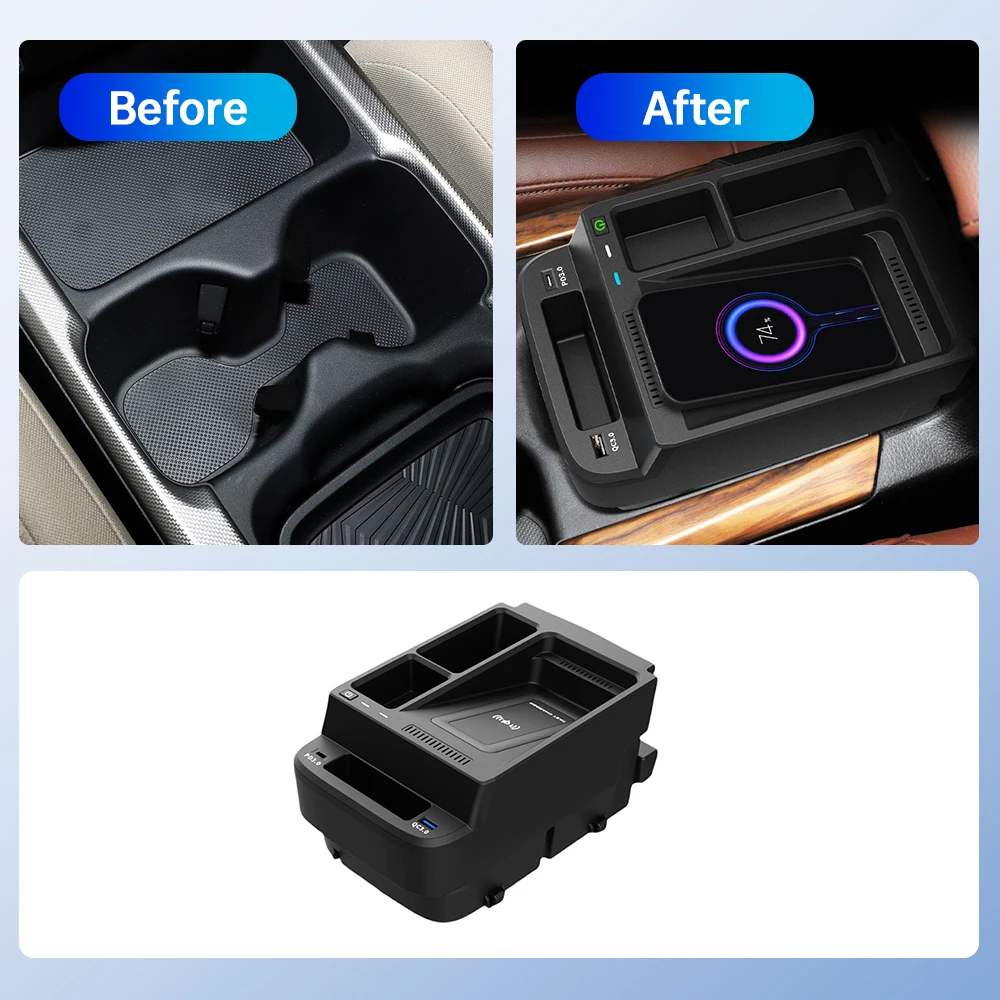 شاحن سيارة لاسلكي لهوندا CRV 2017-2022 شاحن سيارة لاسلكي إكسسوارات الفقرة شاحن لاسلكي تلقائي لسيارات tols #3