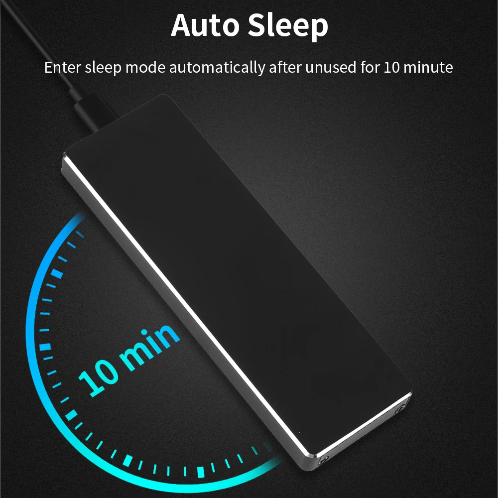 TISHRIC M2 SSD Case M.2 Nvme SATA SSD Enclosure NVME SATA Dual Protocol 10Gbps USB 3.1 Gen2 USB C supporta chiavi M e B & M