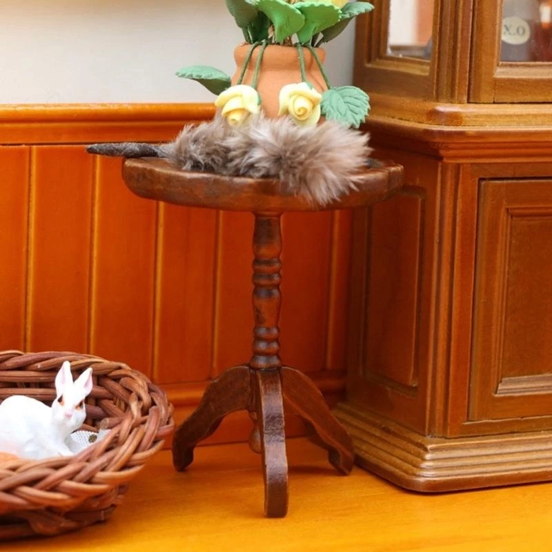 1:12 دمى الأثاث المصغرة طاولة القهوة دمى دمى غرفة المعيش