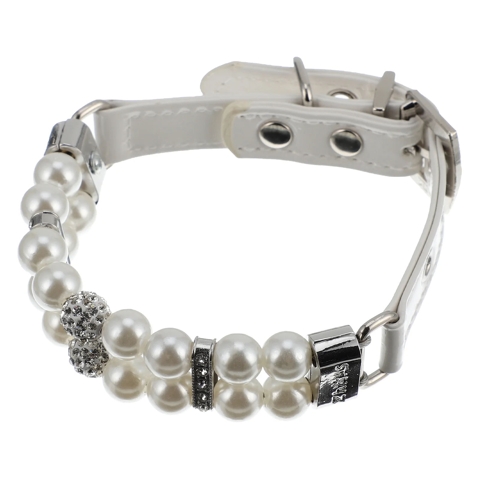 

Dog Pearl Collar With Leash Adjustable Pu Pet Jewelry For Cats Small Dogs Party Wedding Outfit Pet Supplies
