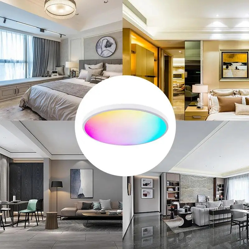 Luzes de teto embutidas luminária led com controle remoto lâmpada regulável iluminação da cozinha lâmpada de teto embutida que muda de cor