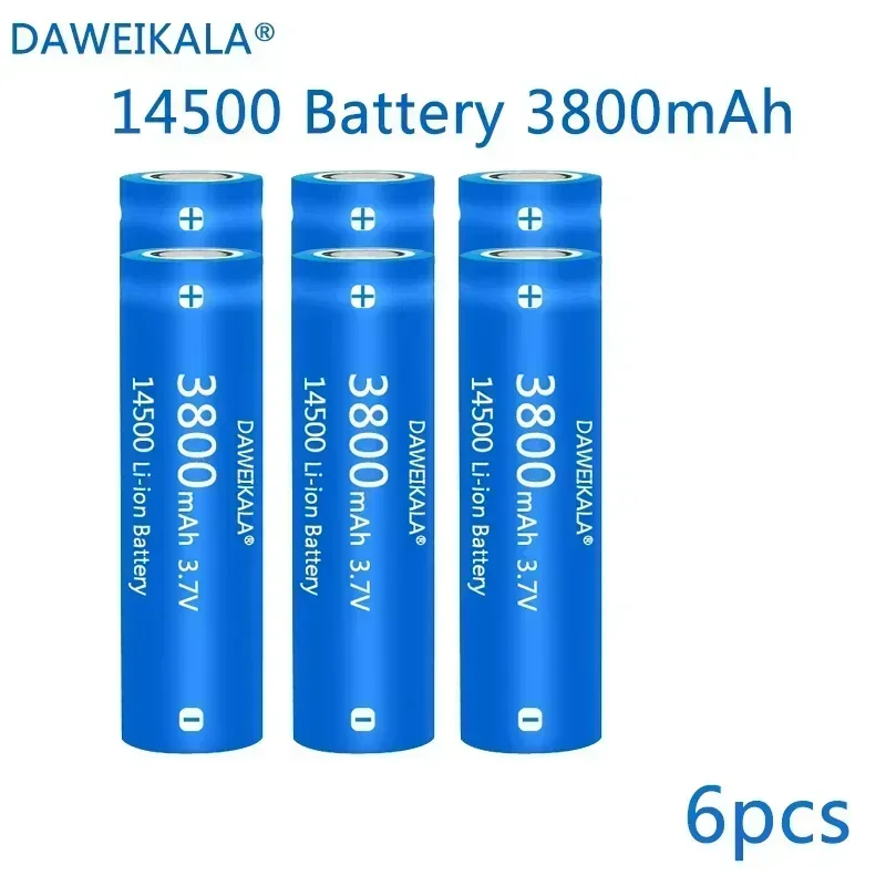 2024 New EST 14500 lithium battery 3.7V 3800mah rechargeable battery for flashlight LED flashlight toys