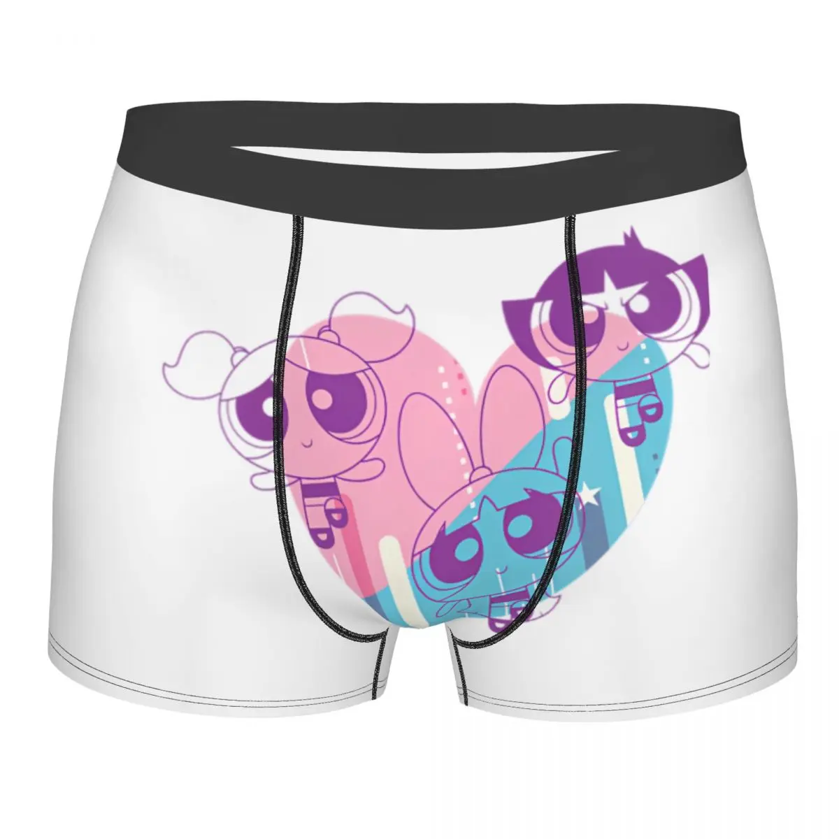 

Мужское нижнее белье с изображением героев мультфильмов Powerpuff Girls, трусы-боксеры, мужские дышащие шорты, трусы