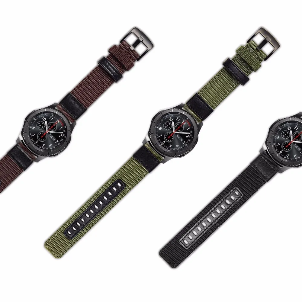 22mm 20mm Nylon OutdoorStrap for Samsung Galaxy Watch 3 46mm Active2 Gear S3 Replacement Band Amazfit HUAWEI Watch GT2 Soprt