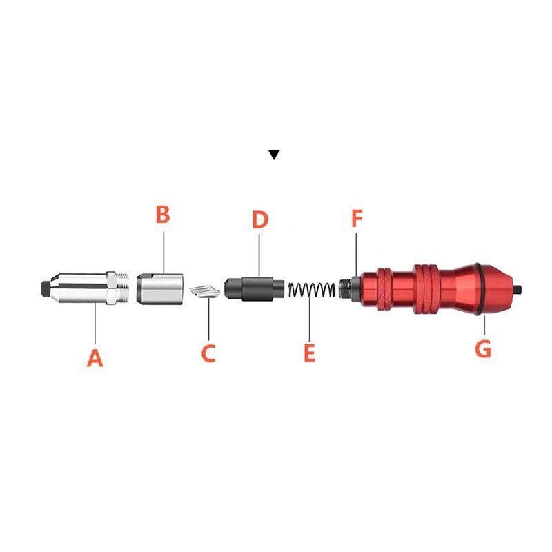 Imagem -04 - Atualizar Elétrica Rivet Gun 2.4 Mm4.8 mm Rivet Porca Gun Broca Adaptador Inserir Ferramenta de Poder Rivet em Cordless Drill Rivet Nut