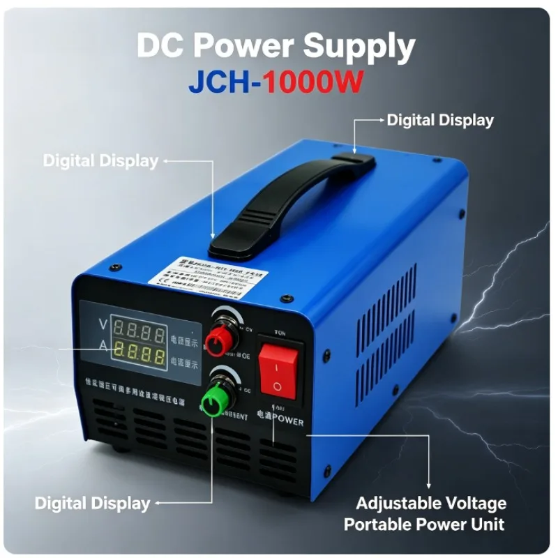 JCH‑1000W Adjustable DC Switching Power Supply Constant Current Constant Voltage 4‑Digit Digital Display Portable Multi‑Purpose