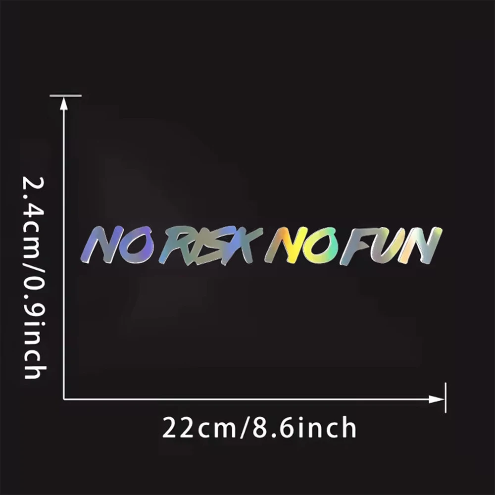 NO RISK NO FUN Motorcycle Stickers Waterproof for Motorbike Side Panel Fuel Tank Helmet Rear Cowl Universal Vinyl Decals image 6