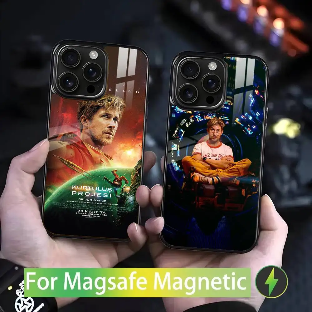 

P-Project Hail Mary Phone Case For IPhone 17 16 15 14 13 12 11 Pro Max Plus Mini Magsafe Mirror Wireless Magnetic Cover