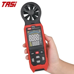 TASI TA642A TA642B Digital Anemometer Handheld Wind Speed Meter Measuring Air Flow Speed Wind Temperature LCD Backlight Display