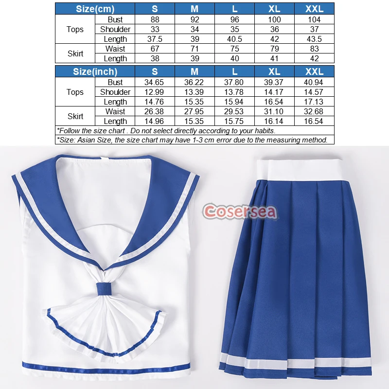 Cosersea Hoshino Rubii Cosplay Costume Oshi no Ko Hoshino Rubii Sailor Dress Suit Uniform Role Play Halloween Cos Outfit Fullset
