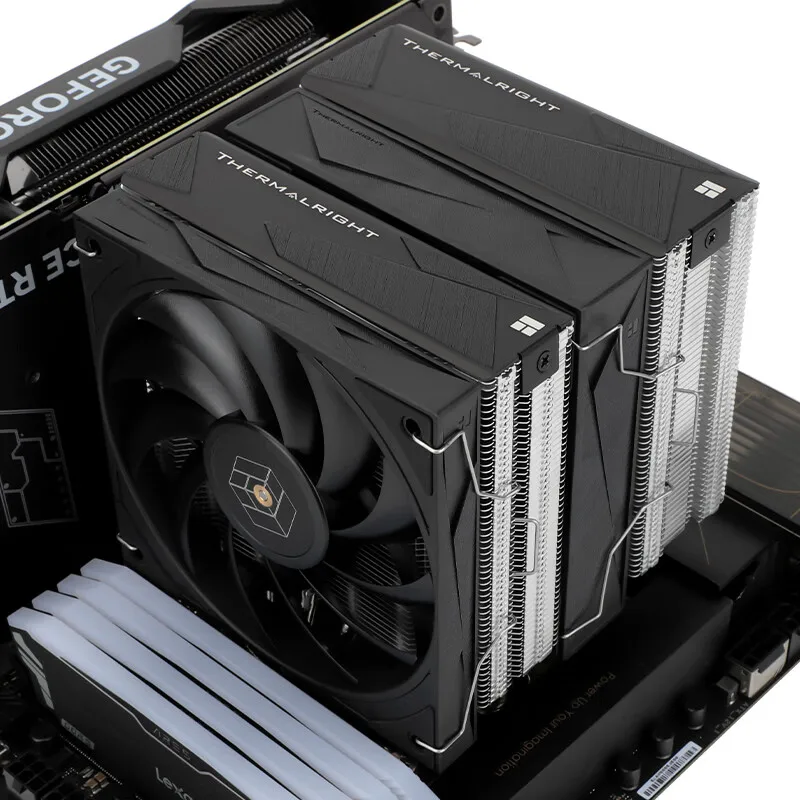 مشعاع تبريد هواء الكمبيوتر Thermalright Royal Knight 120، 6 أنابيب حرارية ومراوح مزدوجة مشعاع وحدة المعالجة المركزية يدعم LGA1700/115X/AM5/AM4