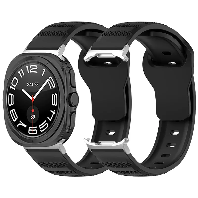 

Sport Silicone Strap for Samsung Galaxy Watch 7 Ultra 47mm Smartwatch Accessories Wristband Correa Bracelet Galaxy Watch Band