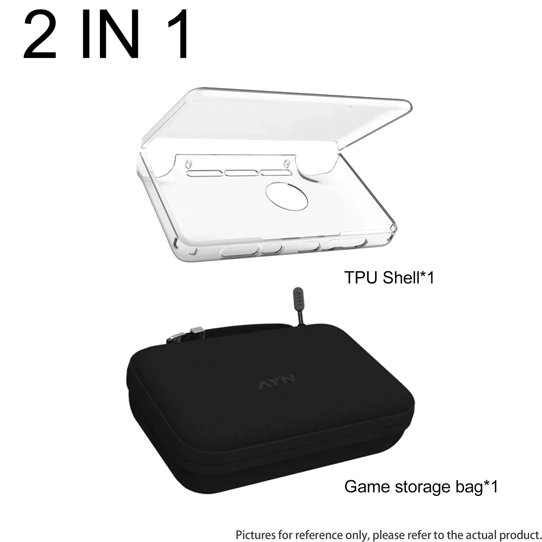 4-in-1-Zubehör für AYN THOR Handheld: Displayschutzfolie aus gehärtetem Glas, Aufbewahrungstasche, Schutzhülle und weitere Kombipakete