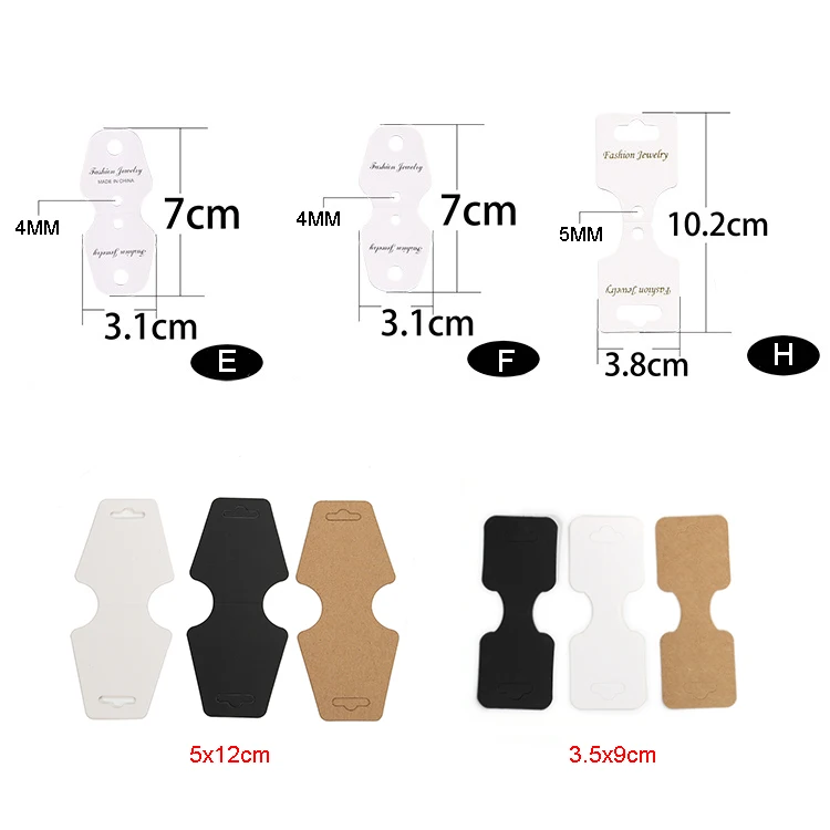 50ชิ้นการ์ดแสดงผลแบบพับสำหรับสร้อยข้อมือสร้อยคอกระดาษแข็งแพคเกจขายส่งการ์ดกิ๊ฟหนีบผมต่างหูจัดเก็บงานฝีมือสีขาวแท็กแขวน