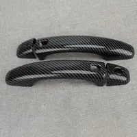 1 par de cubiertas de manija de puerta izquierda y derecha de coche estilo fibra de carbono embellecedor de orificio inteligente apto para Audi A5 Coupe Convertible 2010-2015 2016 2017
