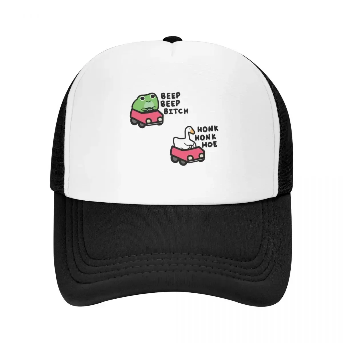 Meme Funny Frog & Goose Driving Car Cute Animal Baseball Cap Beach Beach Bag Designer Man Women's