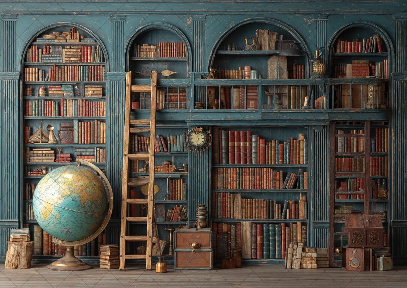 Back To School Photography Backdrop Bookshelf Books Desk Students Graduation Party Banner Photocall Background for Photo Studio