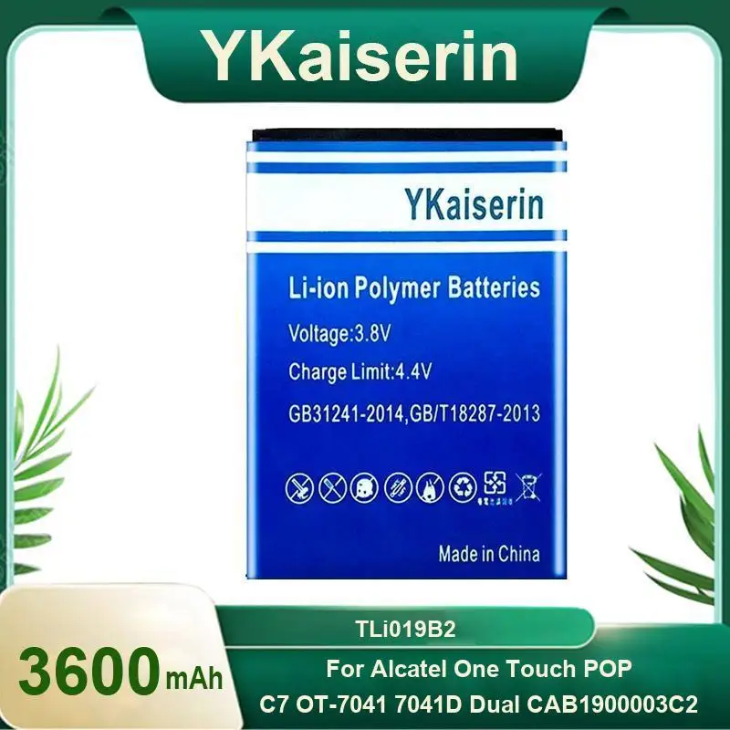 

Сильная совместимость для Alcatel One Touch Pop C7 OT-7041 7041D Dual CAB1900003C2 Tli019b2 Аккумулятор мобильного телефона 3600 мАч