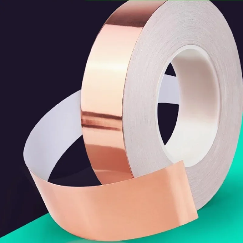 Copper Foil Sheet Conductive Tape Screening Standard Adhesive EMI Shielding For Guitar Slug And Snail Barrier 3mm To 50mm Wide