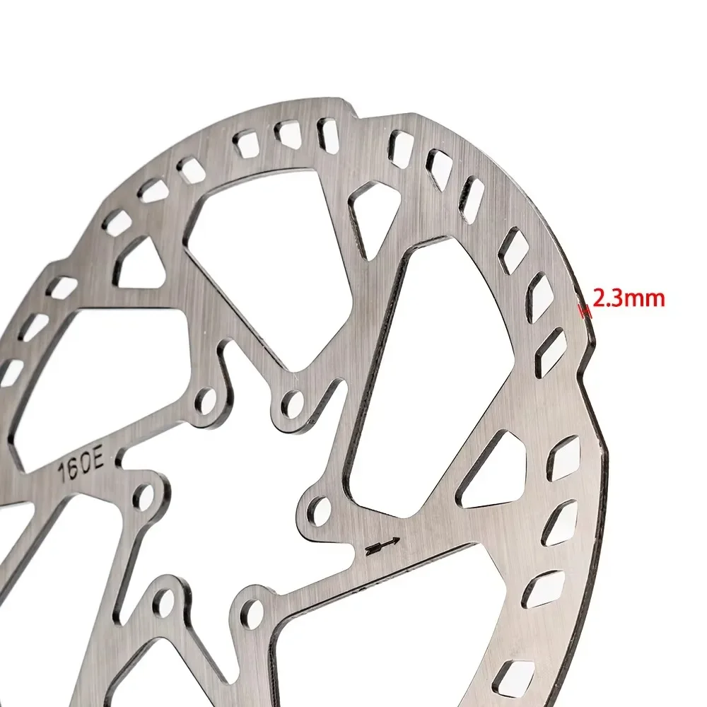 MTB E-bike Thicken 2.3mm Disc Brake Rotor 140mm 160mm 180mm 203mm 6 Bolts Stainless Steel Brake Rotors Road Bicycle Brake Disc