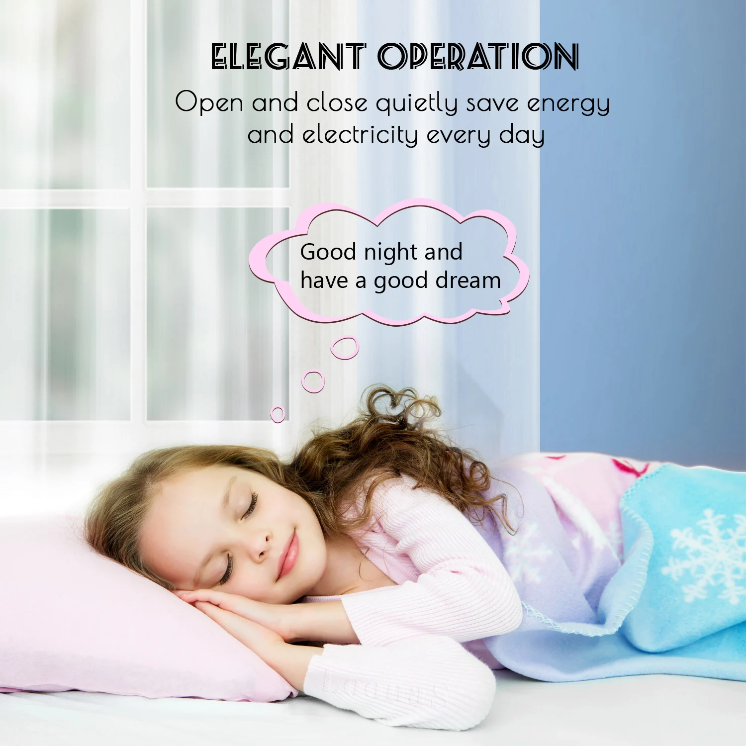 3rd Generation Shorter RF433Mhz Remote Control Curtain Motor System Home Electric Engine Customized Length Support Not Smart