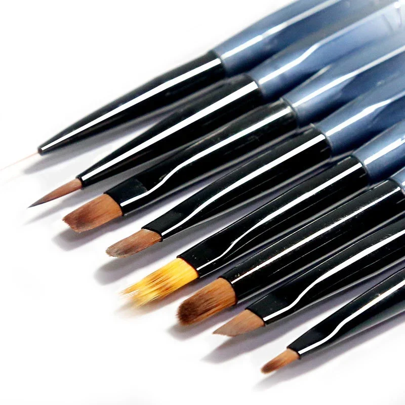 Pincel para decoración de uñas de color degradado, pintura de sombreado de delineador, bolígrafos de dibujo para diseño de puntas de uñas, manicura DIY