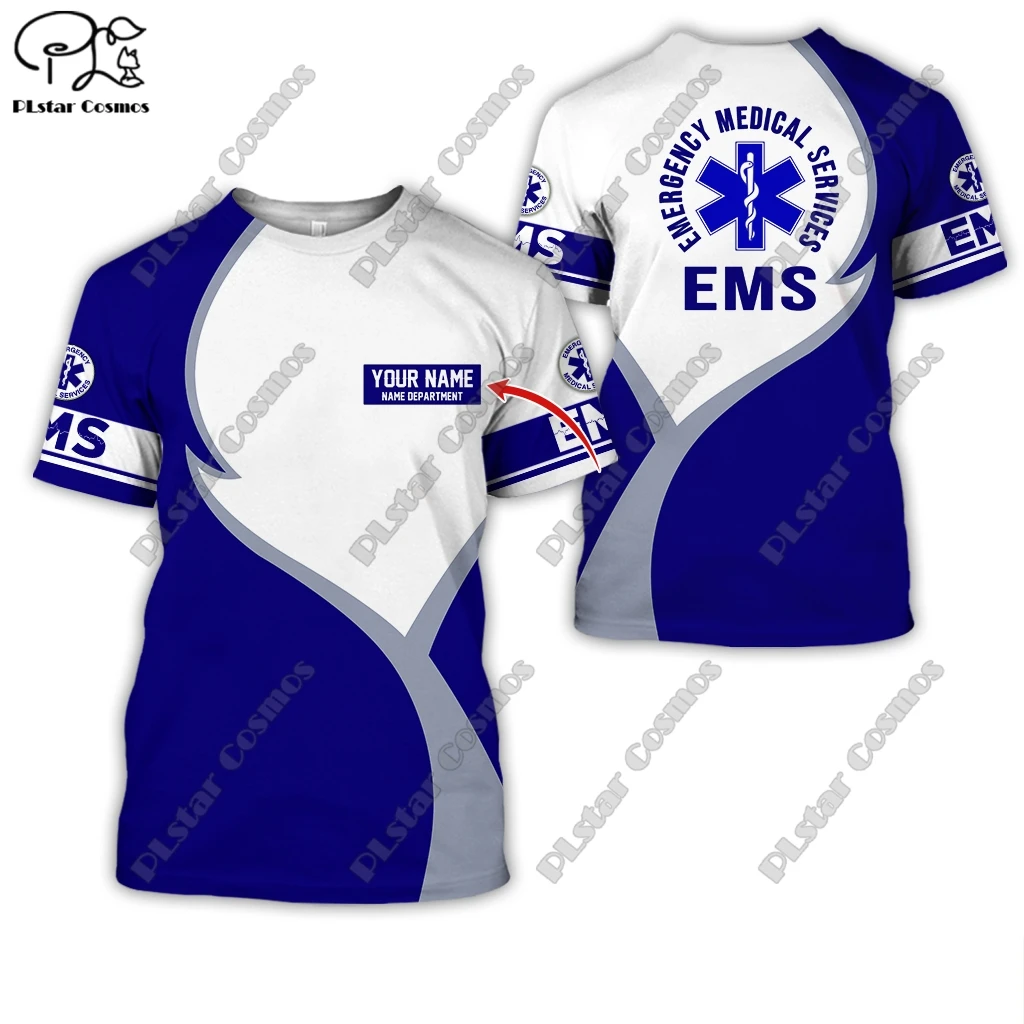 PLstar Cosmos EMS Emergency Medical Service 3D Print New Fashion Summer T-Shirts Short-Sleeve Tee Men/Women Casual Streetwear 2