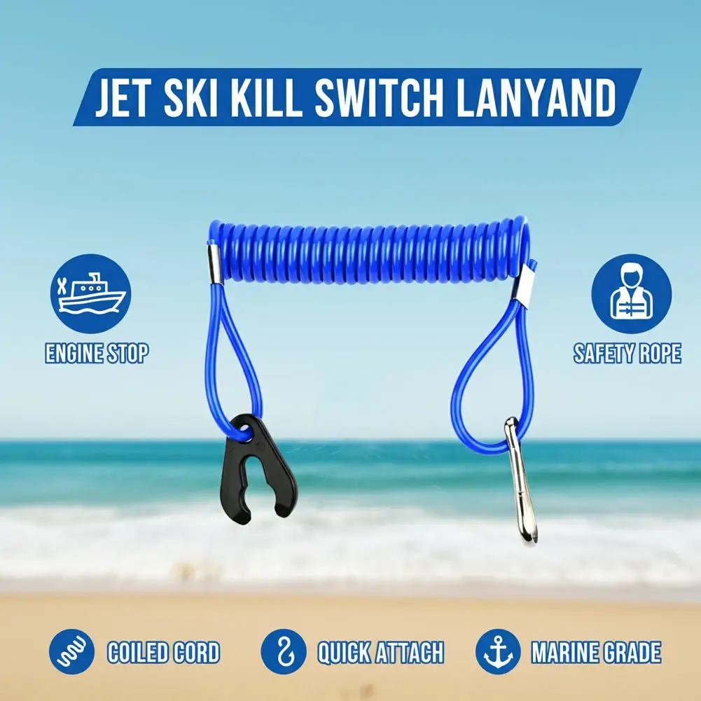 Upgrade Boat Outboard Switch Engine Motor Lanyard Kill Urgent Stop Button Safety Connector Cord For Yamaha Suzuki Honda Flameout