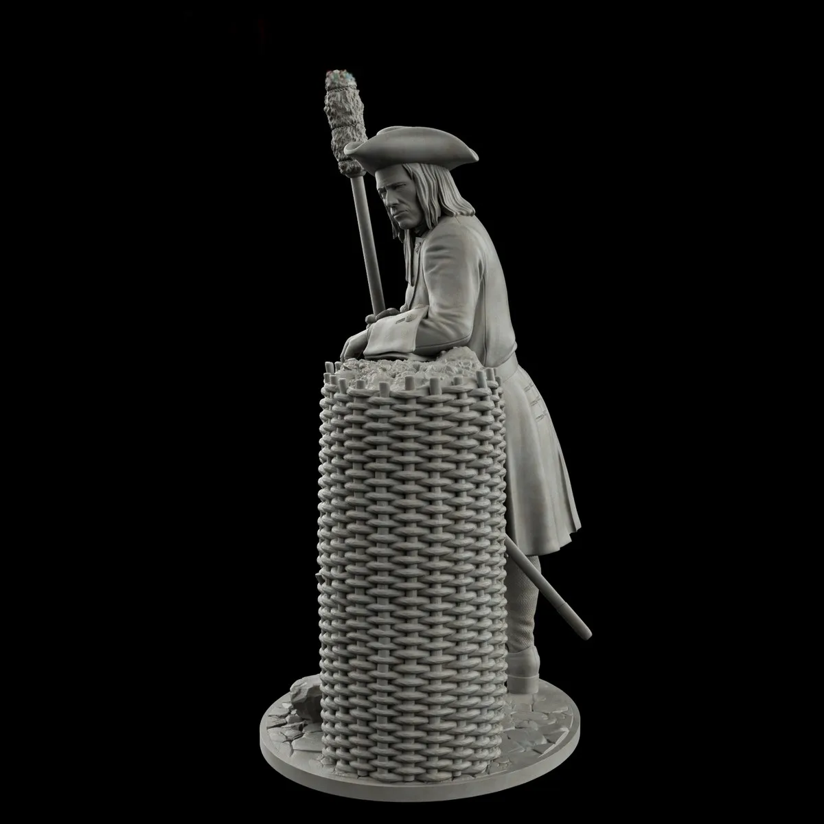 Kit model figur resin 75mm yang belum dicat, tema militer, artileri rezimen Rusia awal abad ke-18, GK belum dirakit dan tidak dicat