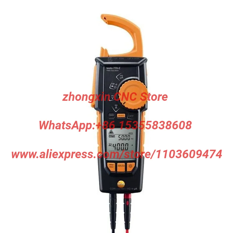 Testo 770-2 Clamp Meter Auto AC/DC Electrical Testing Tool with Large Two-line Display 0590 7702