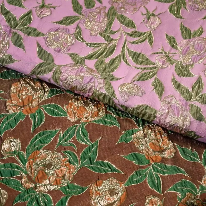 

Металлическое европейское 3D рельефное жаккардовое пальто, роскошное текстурированное пышное платье, вечернее платье, весенне-осенний дизайнерский материал